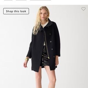 J. Crew Villa wool coat black